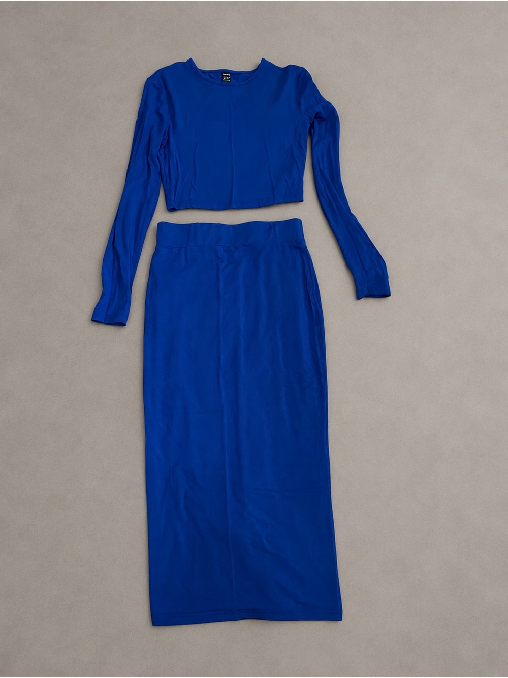 SHEIN Royal Blue Two-Piece Midi Skirt Set